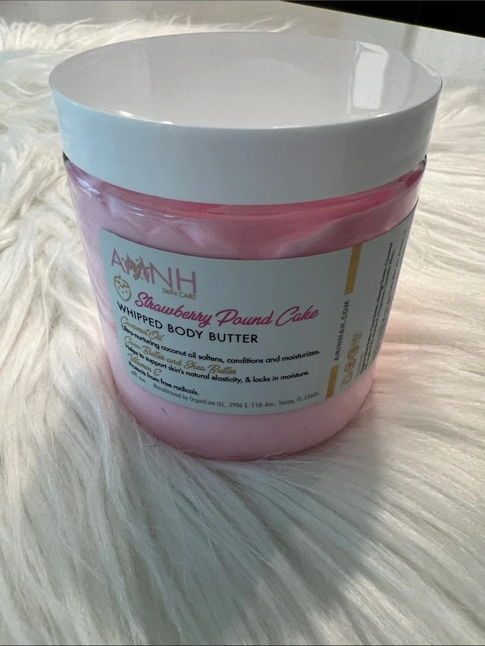 NWT Aminnah Strawberry Pound Cake Whipped Body Butter -  retails $38.00 USD